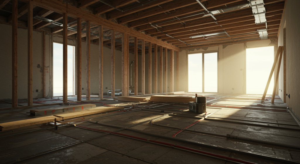 Moving a wall or lifting a floor isn’t demolition — it’s a precise sequence of reinforcement, rough-ins, and rebuild that determines whether your home performs as beautifully as it looks.