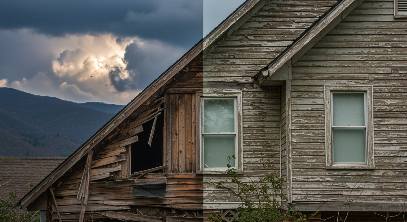 Does homeowners insurance cover siding damage in Asheville? Learn the difference between storm damage and wear and tear before filing a claim.